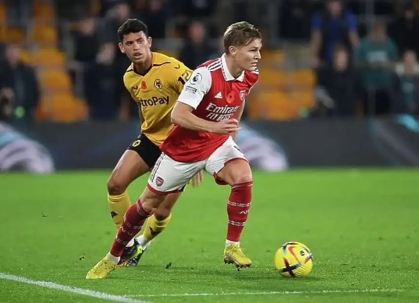 Arsenal vs. Wolves - Martin Odegaard - người được đánh giá là ứng viên sáng giá thứ ba cho danh hiệu Cầu thủ xuất sắc nhất PFA mùa trước - ArsenalVietNam