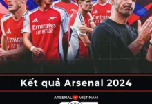 Kết quả Arsenal mới nhất 2024